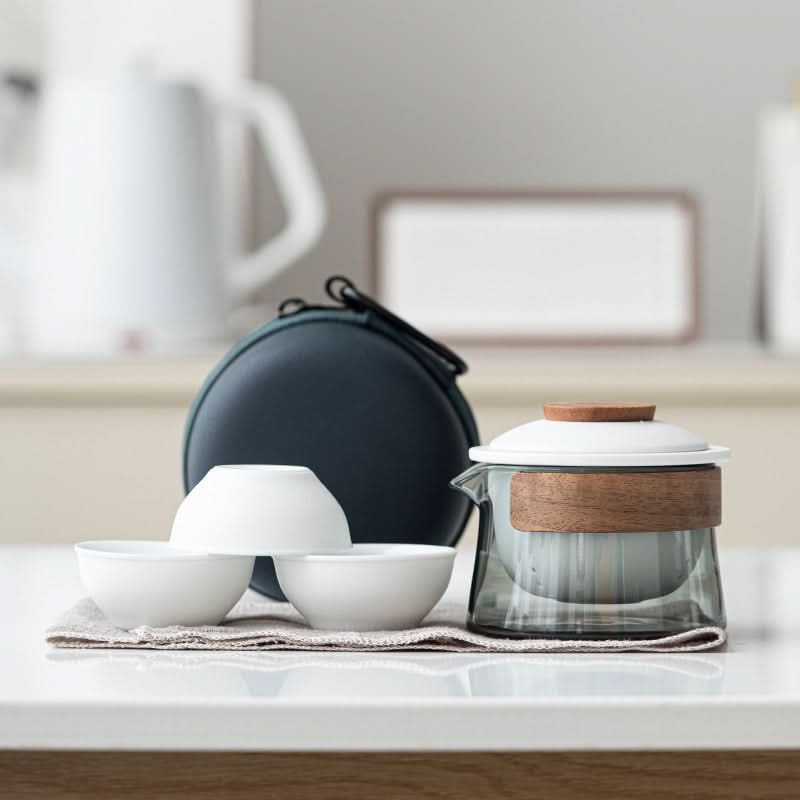 BowLift | Portable Ceramic Tea Set with Teapot and Cups
