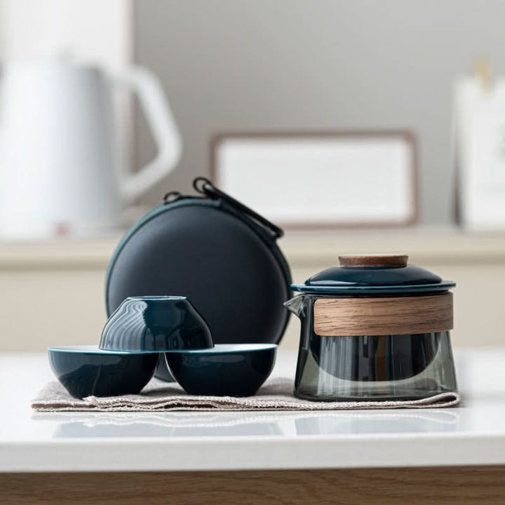 BowLift | Portable Ceramic Tea Set with Teapot and Cups