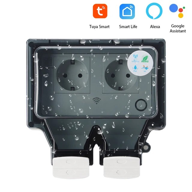 BowLift | Voltura Smart Outdoor WiFi Plug – IP66 Waterproof Socket with App & Voice Control