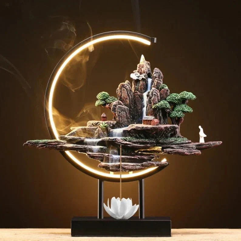 BowLift | Incense lamp with Misty Mountain Landscape