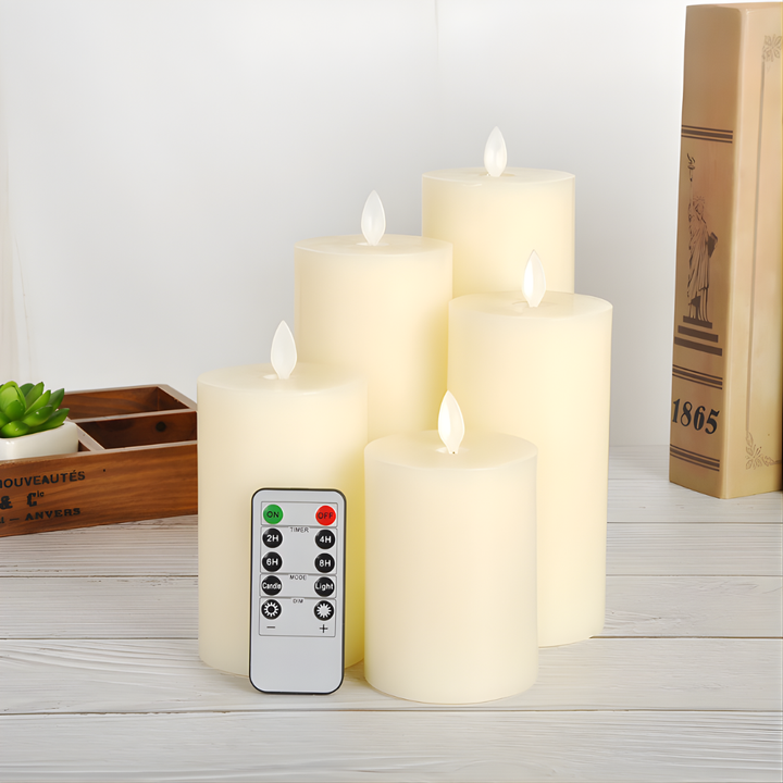 BowLift | LED Pillar Candles Flickering Real Wax