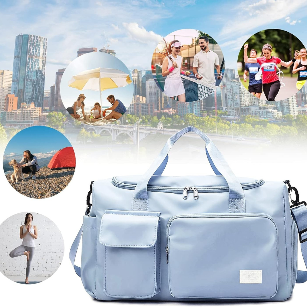 BowLift | Unisex Large Travel Duffel Bag | Lightweight Multi Pocket