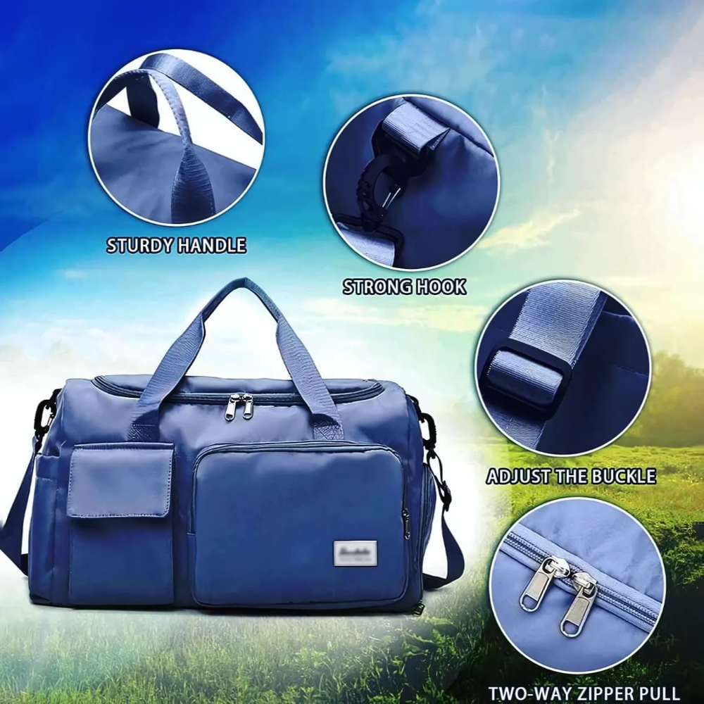 BowLift | Unisex Large Travel Duffel Bag | Lightweight Multi Pocket