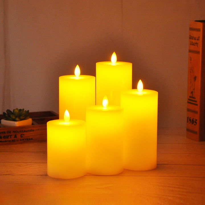 BowLift | LED Pillar Candles Flickering Real Wax