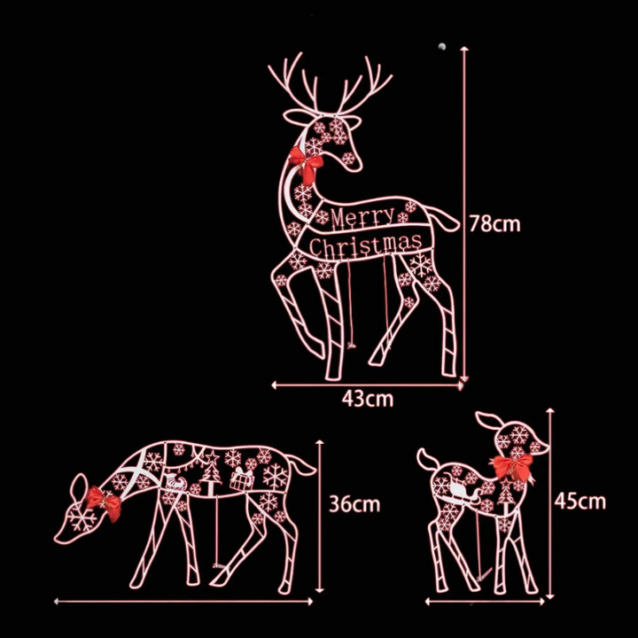 BowLift | Christmas Decorations Reindeer Sleigh Light Display