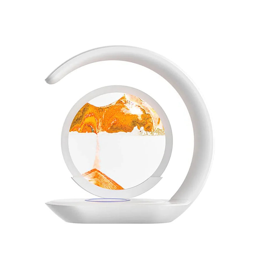 BowLift | 3D Sand Art Table Lamp with Wireless Charger