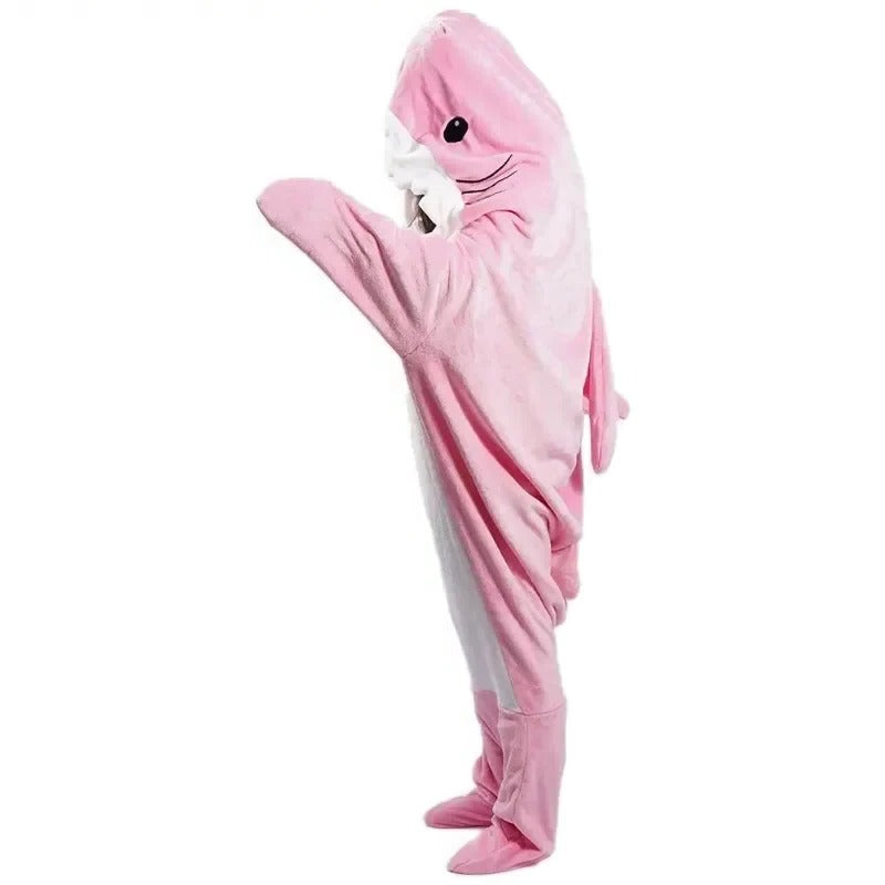BowLift | Cozy Shark Hooded Flannel Blanket