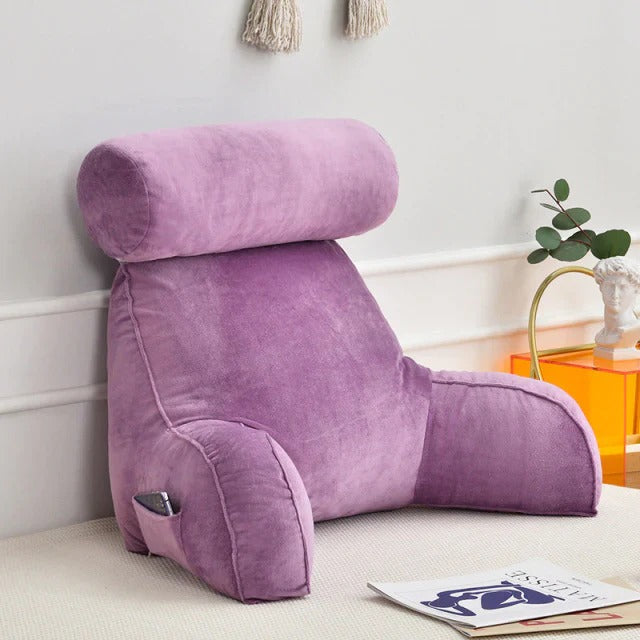 BowLift | Upright Reading Pillow – Bed Rest Cushion with Arm Support