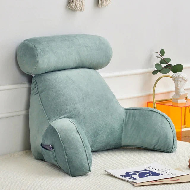BowLift | Upright Reading Pillow – Bed Rest Cushion with Arm Support