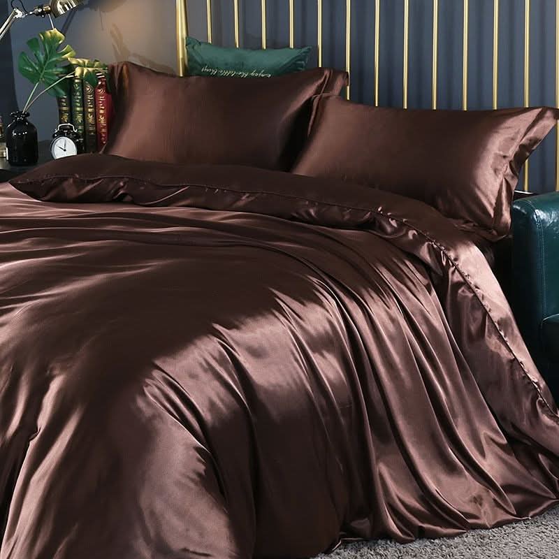 BowLift | Silk Satin 4-Piece Bedding Set with Duvet Cover