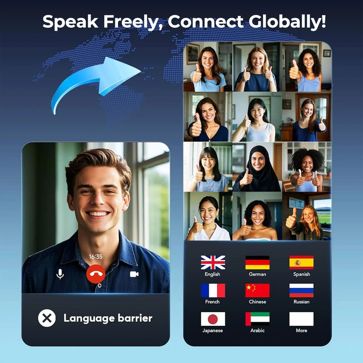 BowLift | Smart AI Translation Earbuds – 144 Language Translator