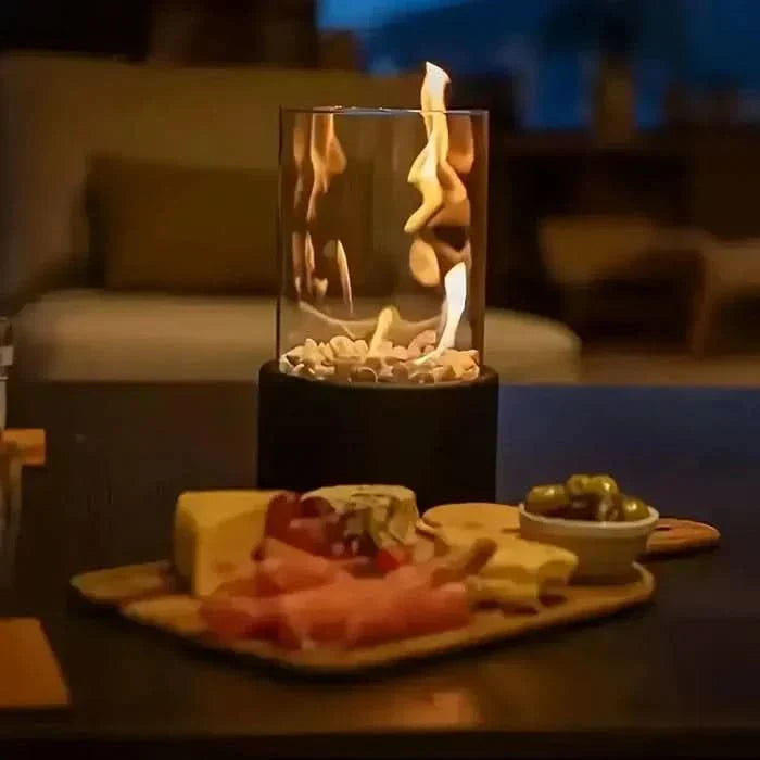 BowLift | Modern Tabletop Lantern with Flickering Flame