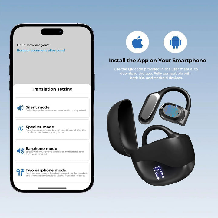 BowLift | Smart AI Translation Earbuds – 144 Language Translator