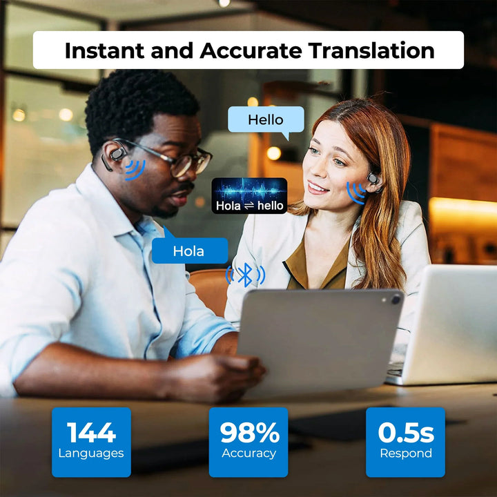 BowLift | Smart AI Translation Earbuds – 144 Language Translator