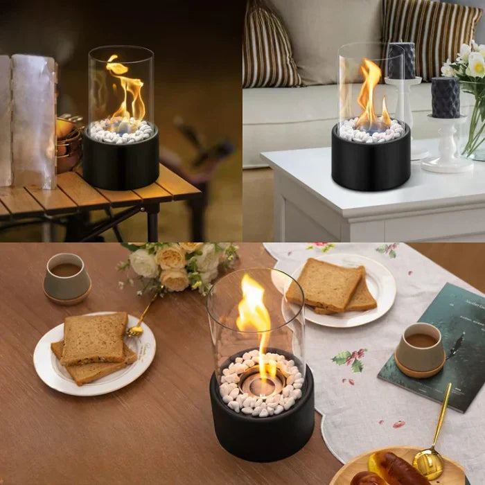 BowLift | Stylish Table Fireplace GlowLuxe Lantern for Coziness at Home