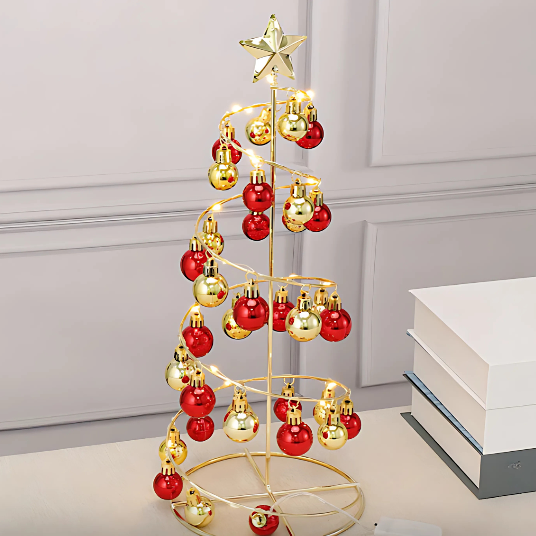 BowLift | Christmas Decorations Spiral Tabletop Tree Ornament