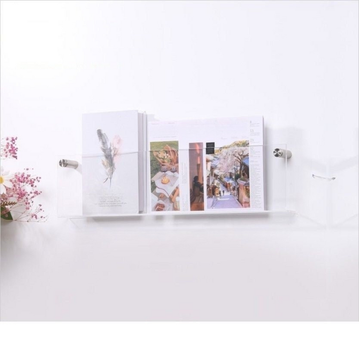 BowLift | Wall Shelf Clear Acrylic Magazine Holder