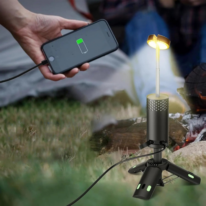 BowLift | Camping Lantern with Tripod Rechargeable LED Light