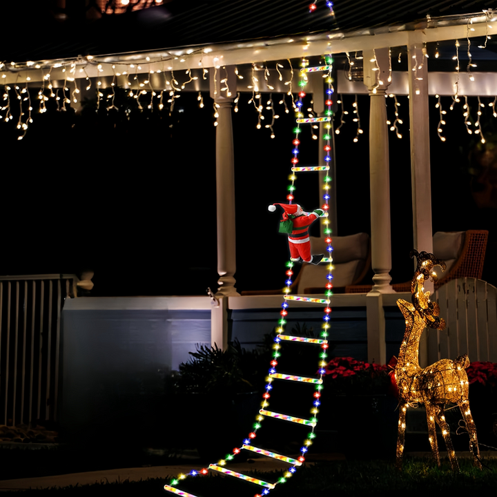 BowLift | Christmas Lights Climbing Santa Ladder Display