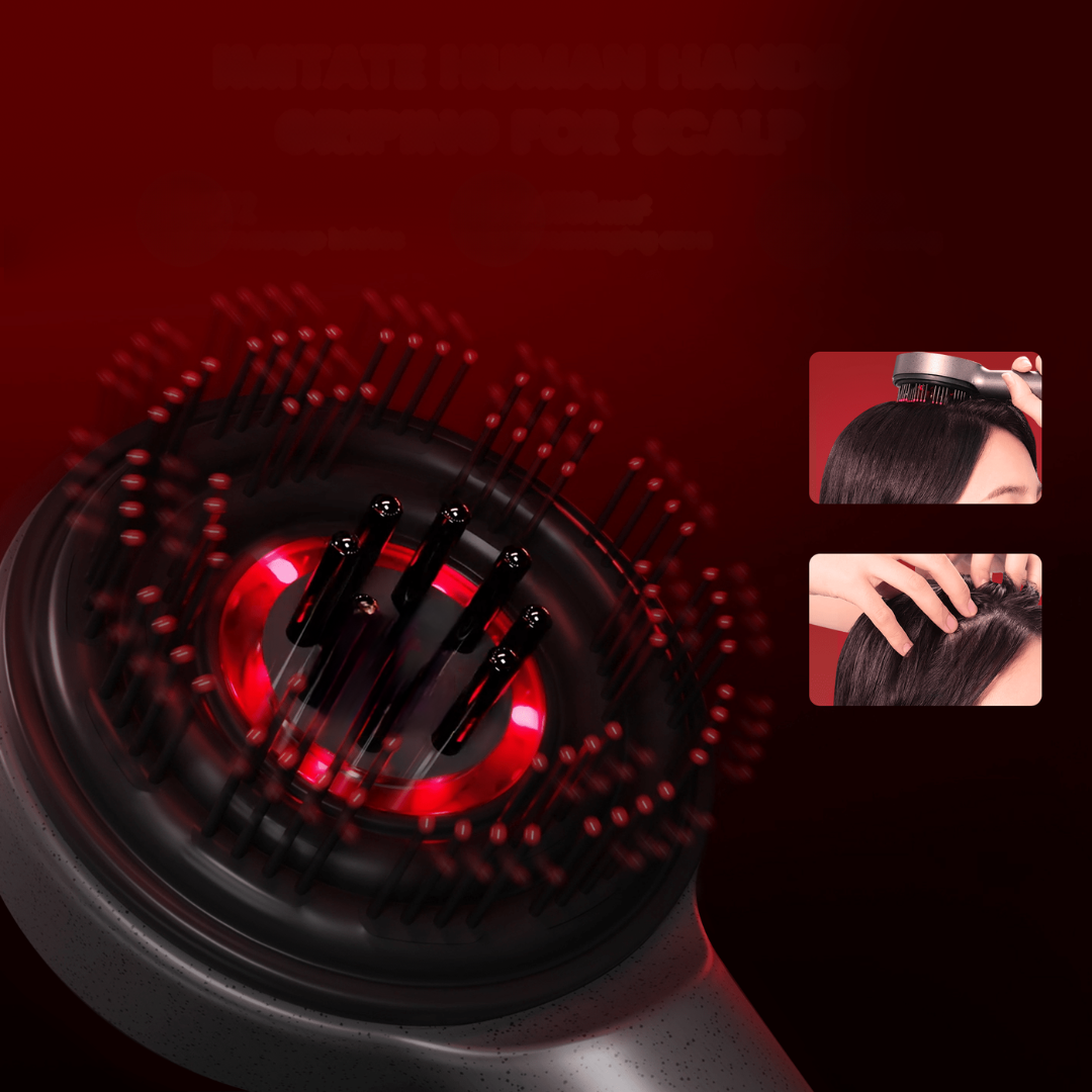 BowLift | Scalp Massager Brush with Red Light and Oil Applicator