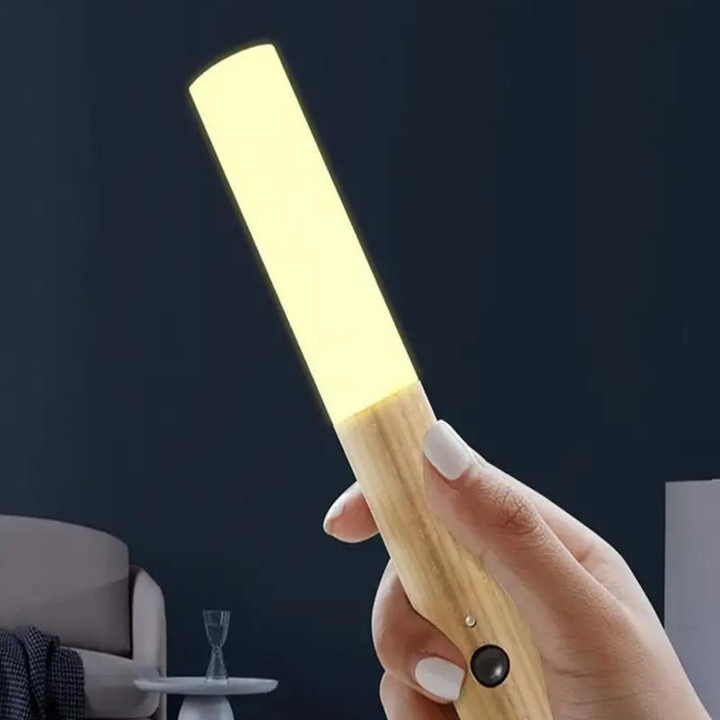 Wooden LED Wall Light with Motion Sensor