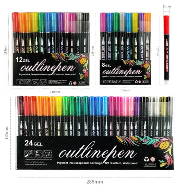 BowLift | SparkleMagic: Dual-Color Pens