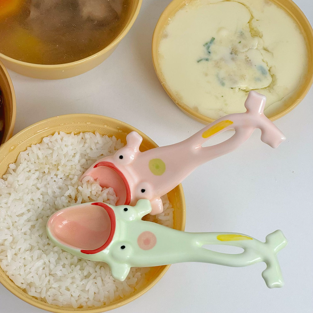 BowLift | Funny Frog Long Handle Ceramic Spoon