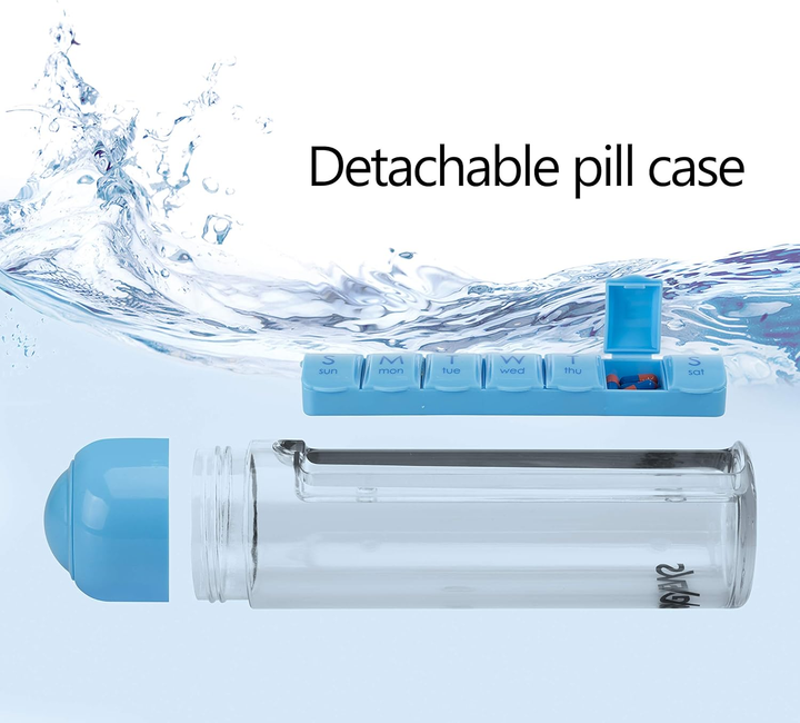BowLift | Weekly Pill Organizer Travel Water Bottle