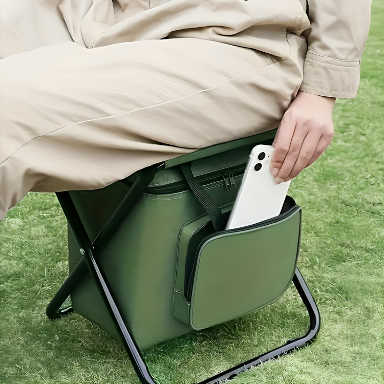 BowLift | Built-in Cooling Bag Portable Folding Outdoor Stool