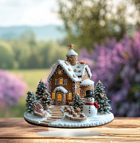 BowLift | Shining Gingerbread House – Charming Christmas table decoration with lighting