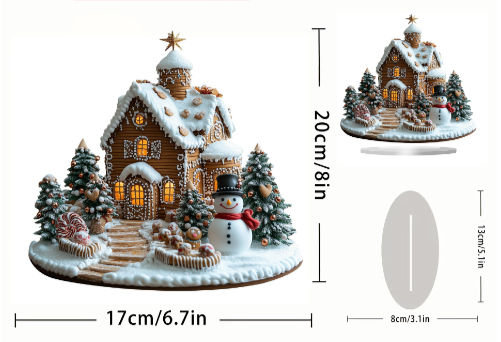 BowLift | Shining Gingerbread House – Charming Christmas table decoration with lighting