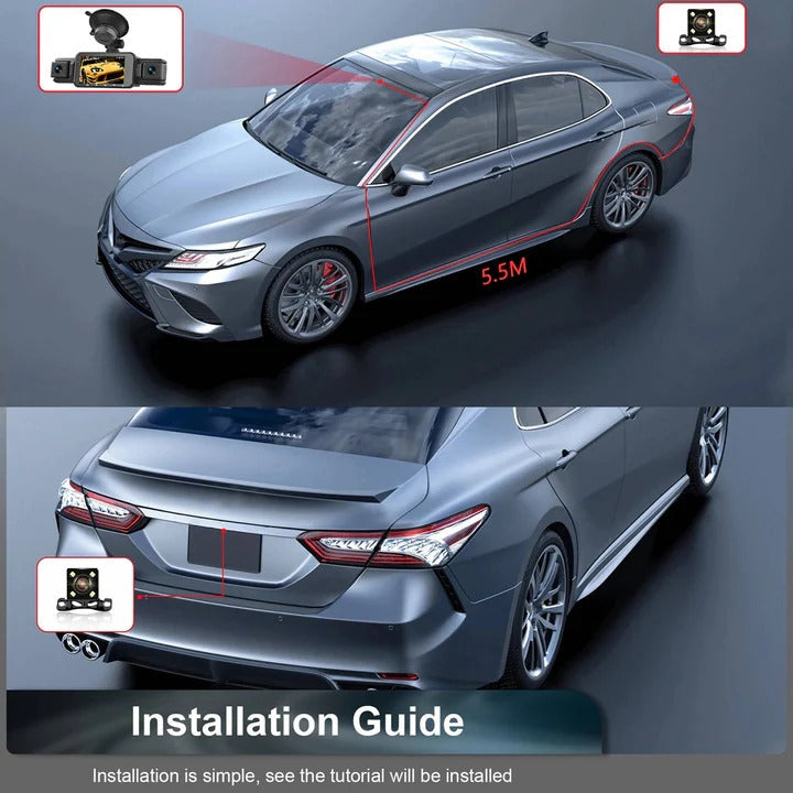 BowLift | Smart Car Dash Camera System with Night Vision and WiFi