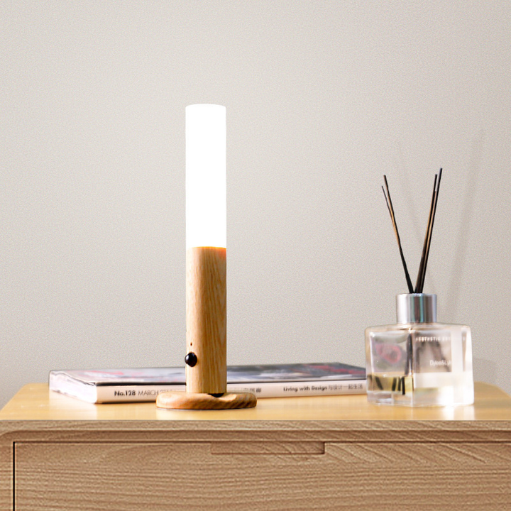Wooden LED Wall Light with Motion Sensor