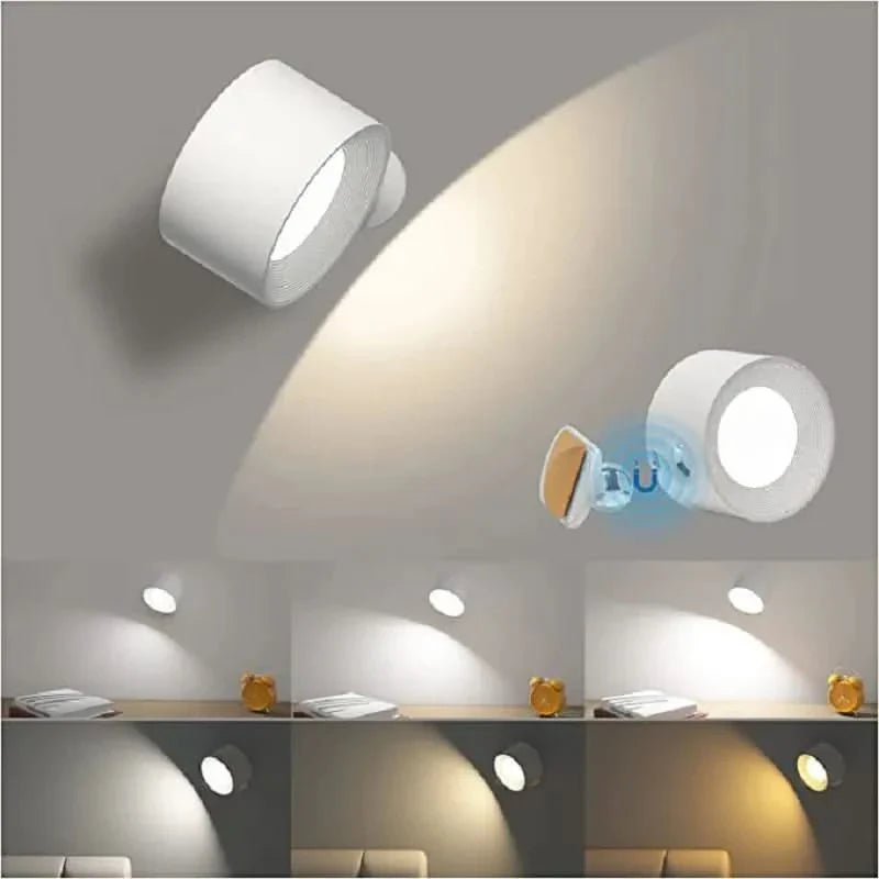 BowLift | 360° Wall Lamp – Wireless, USB rechargeable & 3 brightness levels for flexible lighting