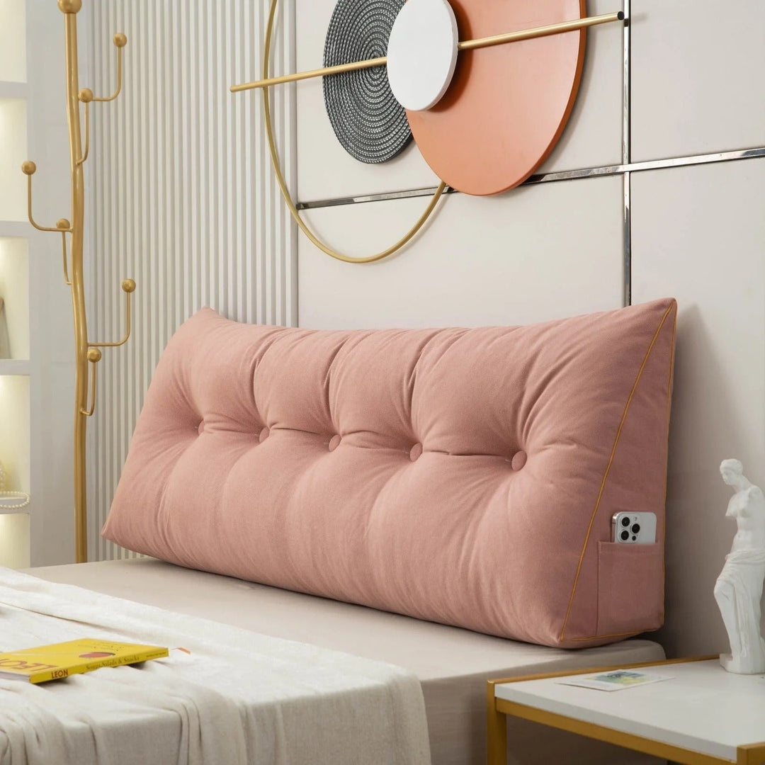 BowLift | Ergonomic Wedge Pillow | Back & Neck Support with Removable Cover for Bed & Sofa Relaxation