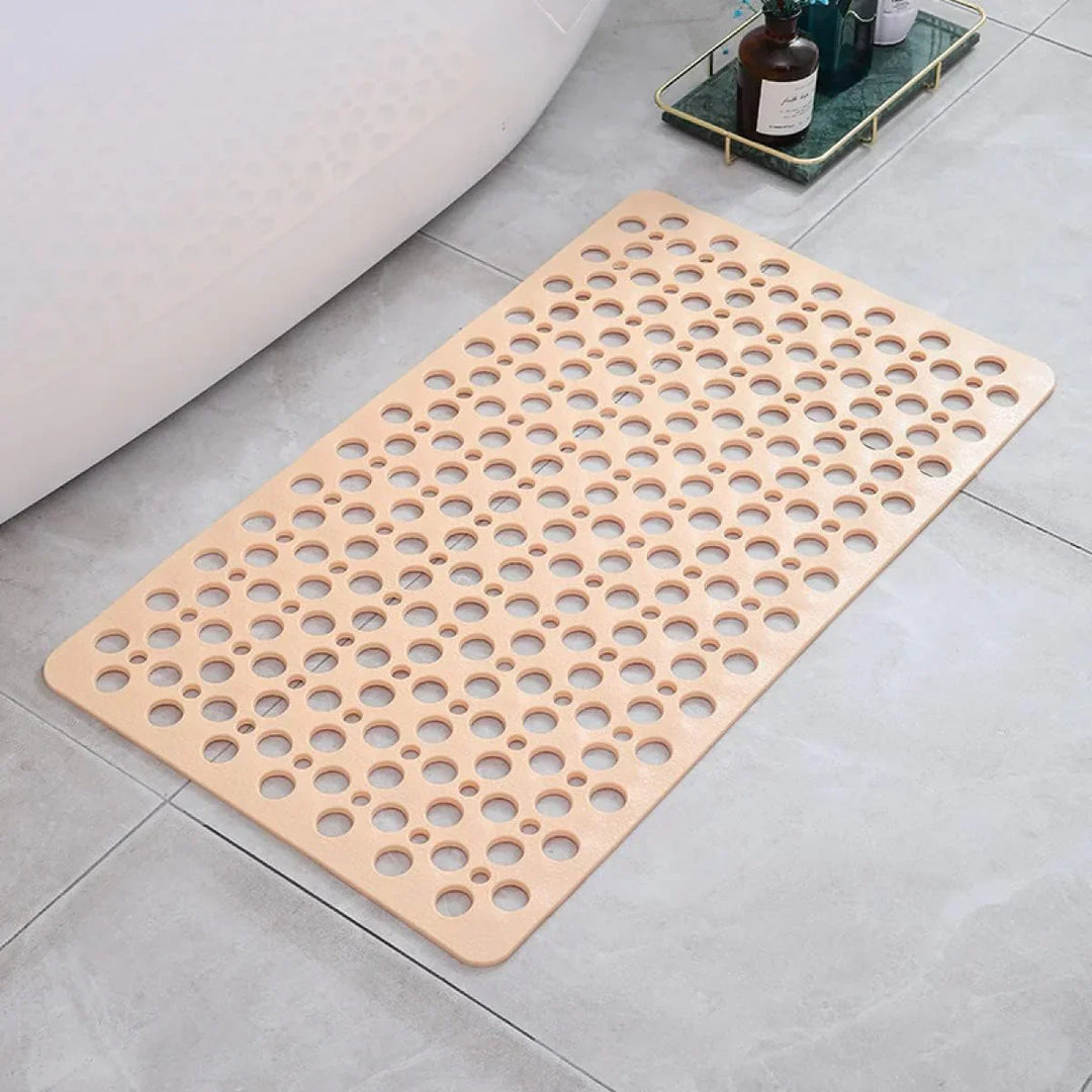 Non-Slip Shower Mat with Suction Cups and Drainage Holes, PVC and TPE
