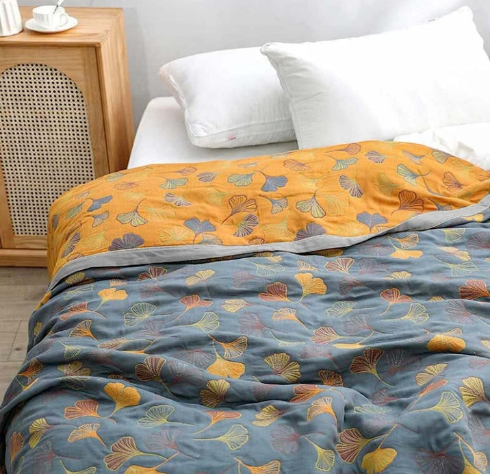 BowLift | Ginkgo Leaf Throw Blanket