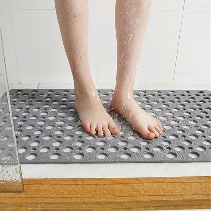 Anti-Slip Shower Mat with Suction Cups and Drainage Holes