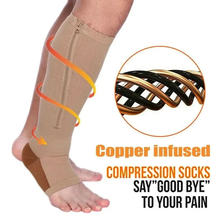BowLift | Compression stockings with zipper for improved circulation