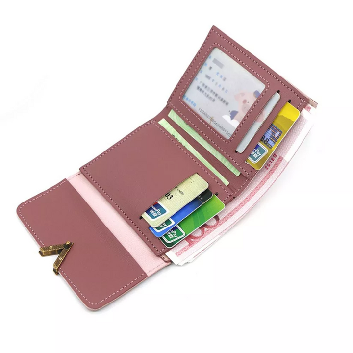 Compact Leather Wallet for Women Bowlift
