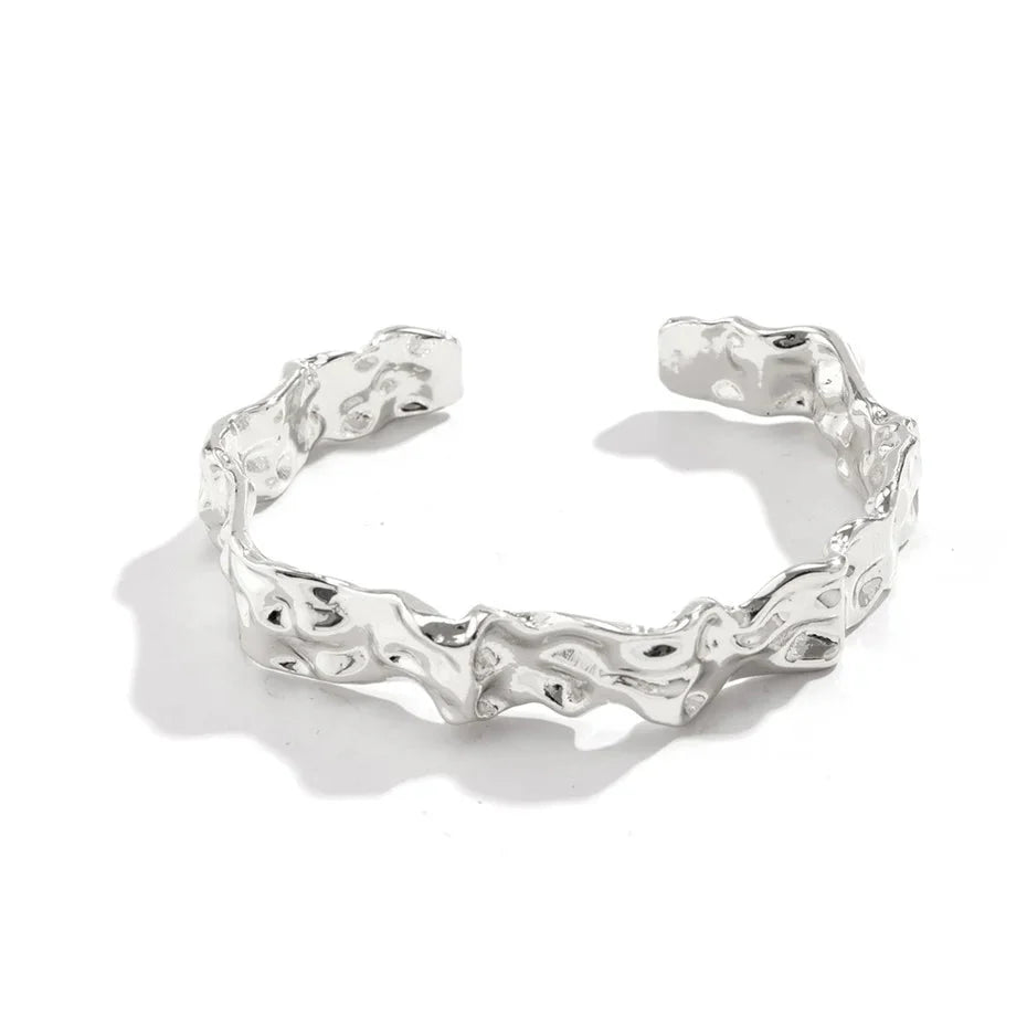 BowLift | Irregular Crumbled Textured Bangle Bracelet