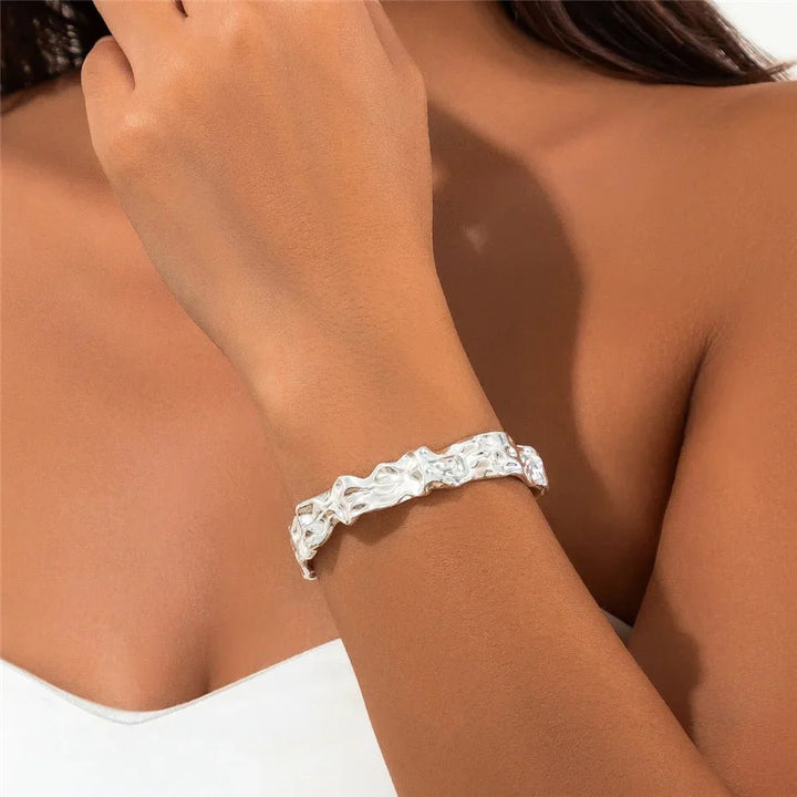 BowLift | Irregular Crumbled Textured Bangle Bracelet