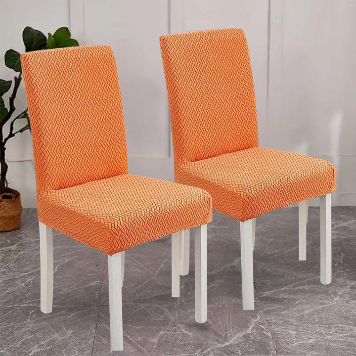 BowLift | Sylva Jacquard Velvet Stretch Dining Chair Cover
