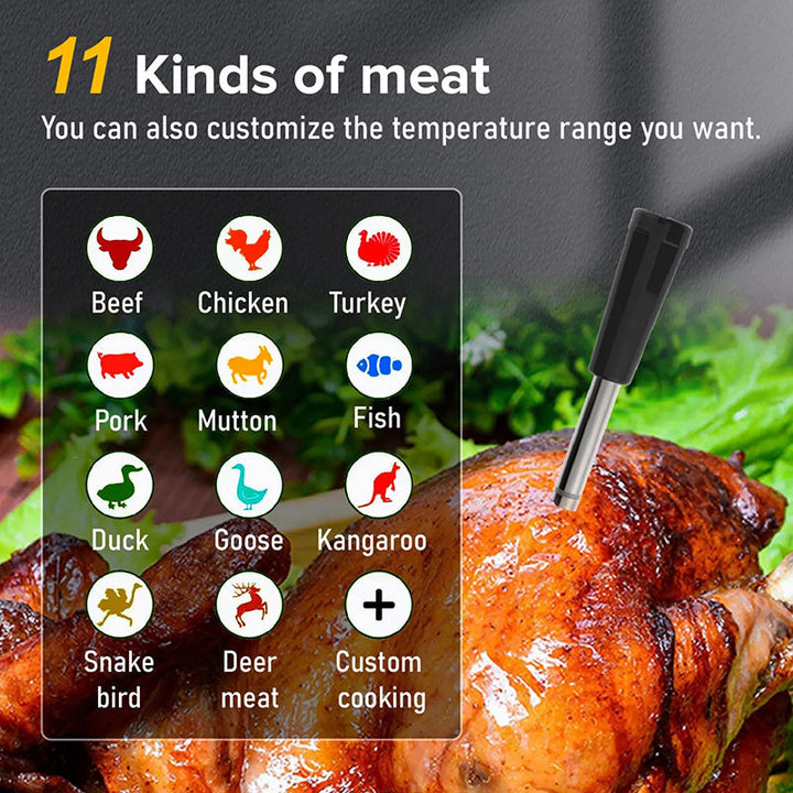 BowLift | Wireless Meat Thermometer – Perfect Steaks, BBQ, Fish, or Turkey Made Easy