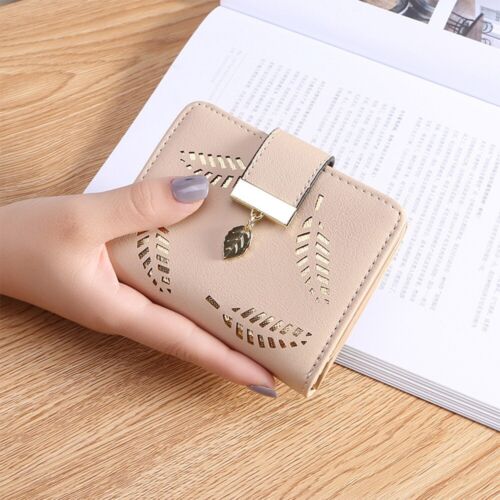 BowLift | GoldenLeaf PU Leather Wallet with Leaf Charm Design