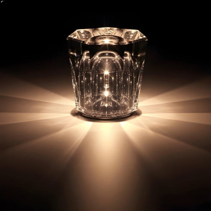 BowLift | Crystal Table Lamp VÉLORIA | Diamond Look & 360° Light Play | Wireless & USB Rechargeable | Up to 12 hrs. Light Duration