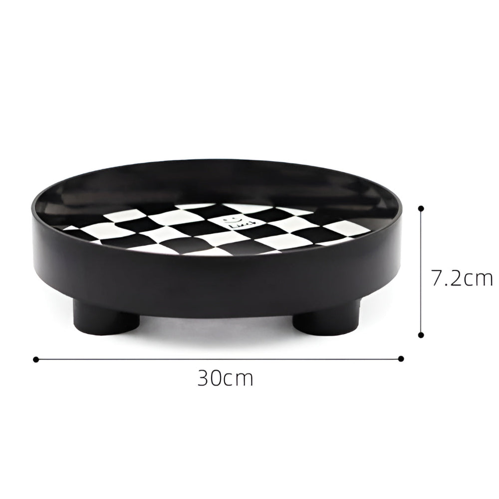BowLift | Round Checkerboard Storage Tray