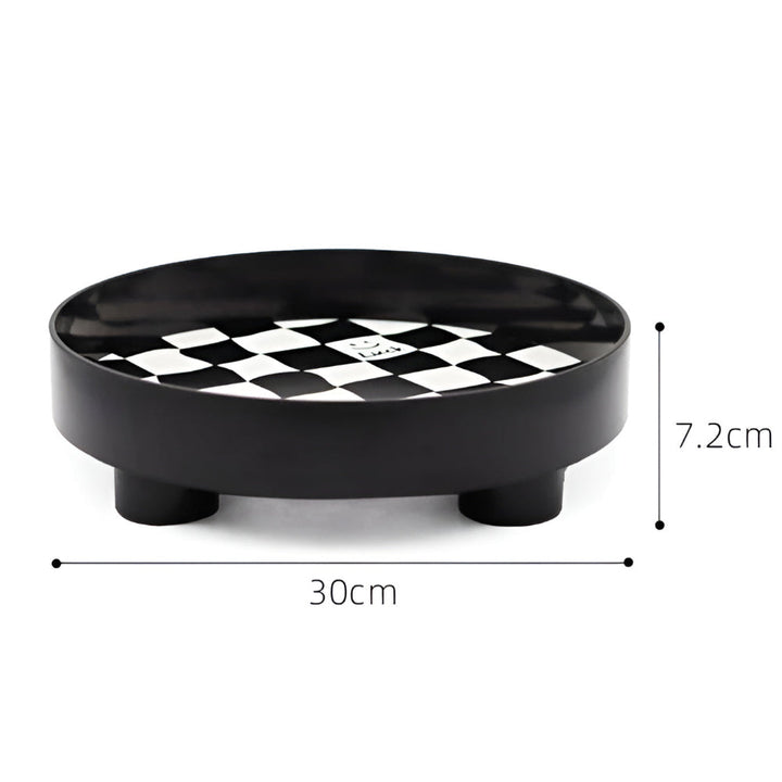BowLift | Round Checkerboard Storage Tray