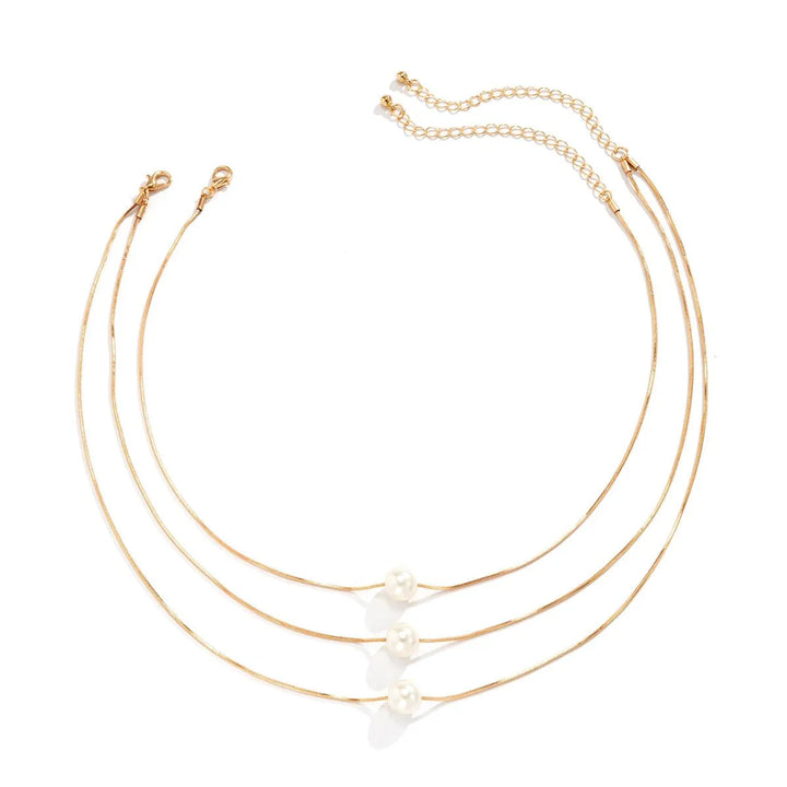 BowLift | Layered Pearls Strung On Rope Necklace