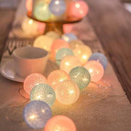 BowLift | LED Cotton Ball Garland Lights